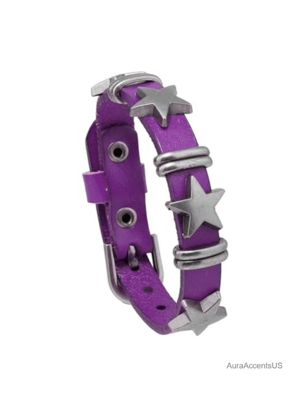 Punk Star Leather Cuff Bracelet Adjustable Gothic Rock Wristband